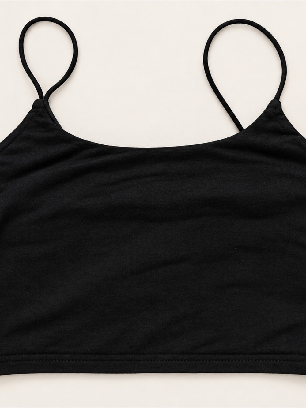SHEIN Black Spaghetti Strap Crop Cami
